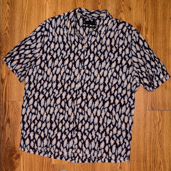 Allsaints Catamere Short Sleeve Viscose Shirt - Picture 2 of 7